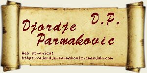Đorđe Parmaković vizit kartica